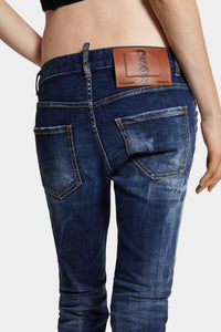 DSQUARED2｜DARK WHITE LINE WASH COOL GIRL JEANS 女款牛仔褲
