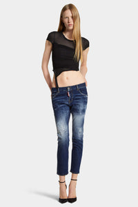 DSQUARED2｜DARK WHITE LINE WASH COOL GIRL JEANS 女款牛仔褲