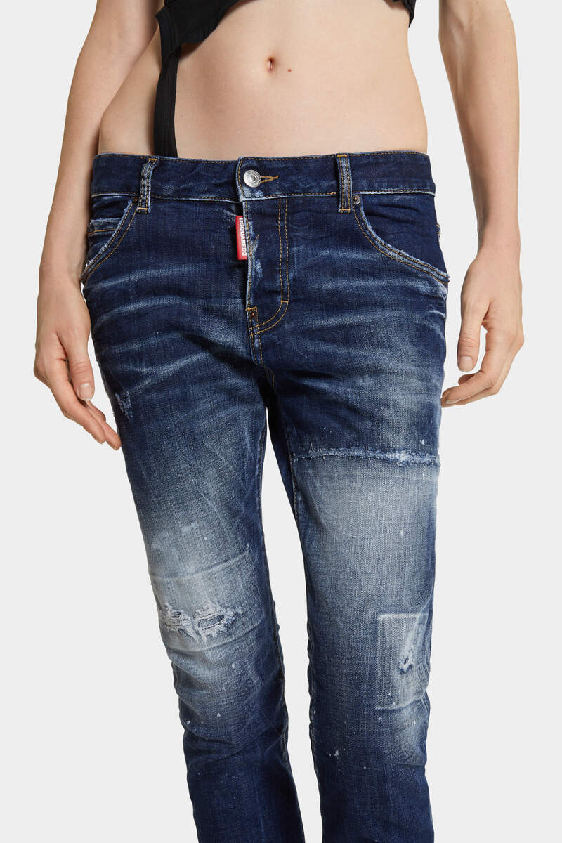 DSQUARED2｜DARK WHITE LINE WASH COOL GIRL JEANS 女款牛仔褲