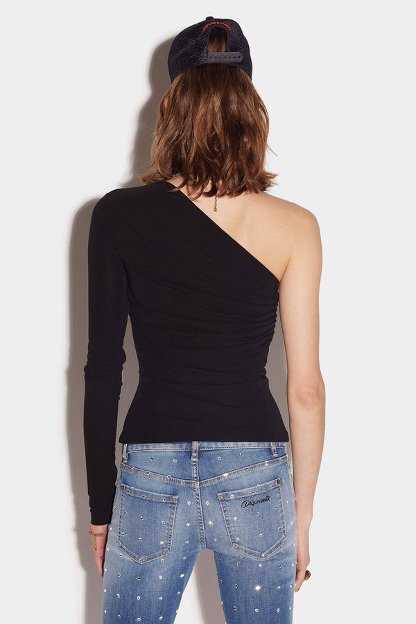 DSQUARED2｜Camping Crew One Shoulder Top 女款針織衫