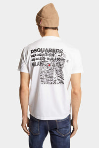 DSQUARED2｜CERESIO MAP COOL FIT T-SHIRT 男款T恤