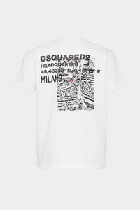 DSQUARED2｜CERESIO MAP COOL FIT T-SHIRT 男款T恤