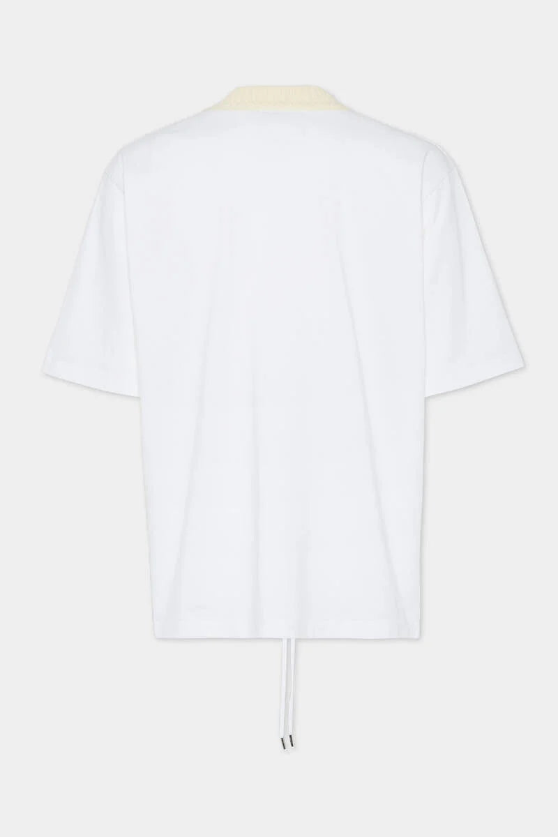 DSQUARED2｜WASH LOOSE FIT DRAWSTRING HEM T-SHIRT 男款T恤