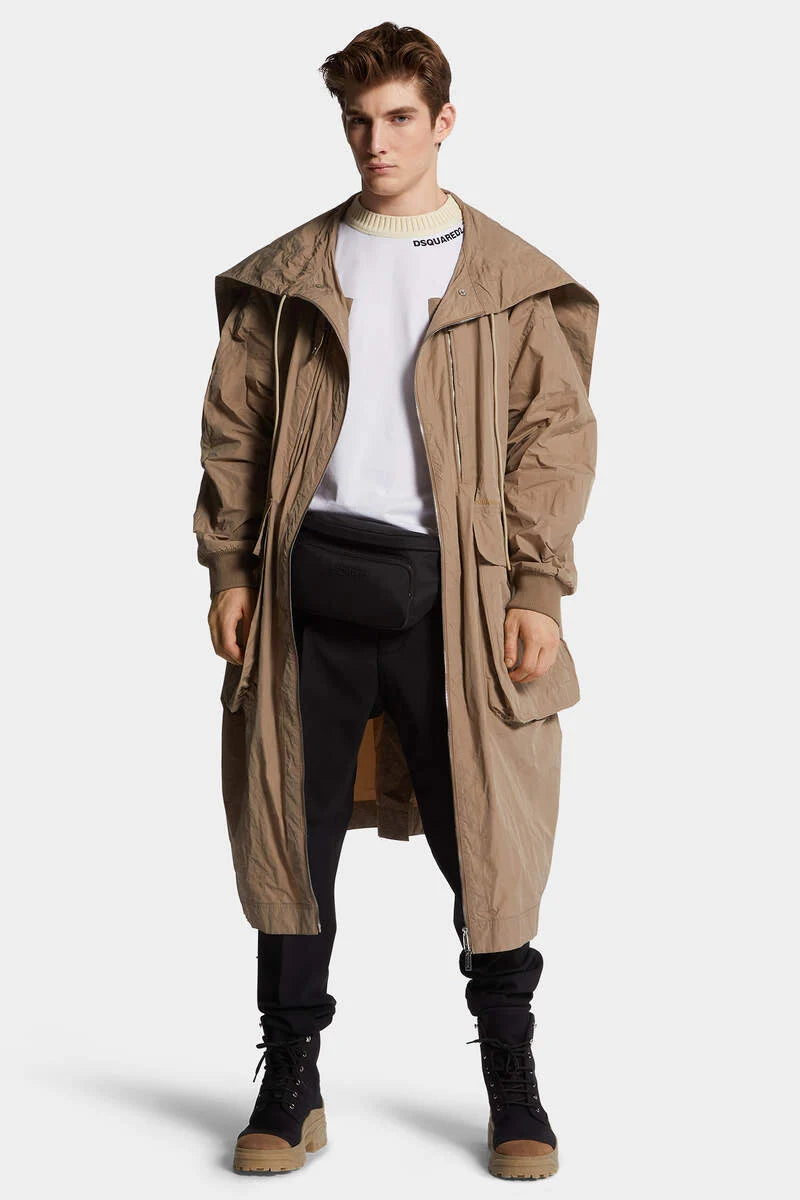 DSQUARED2｜WASH LOOSE FIT DRAWSTRING HEM T-SHIRT 男款T恤