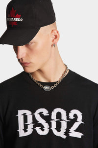 DSQUARED2｜DSQ2 INTARSIA KNIT CREWNECK PULLOVER 男款針織衫