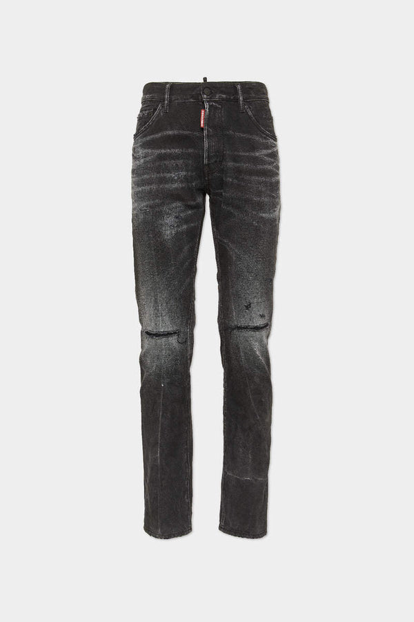 DSQUARED2 BLACK WARP WASH COOL GUY JEANS