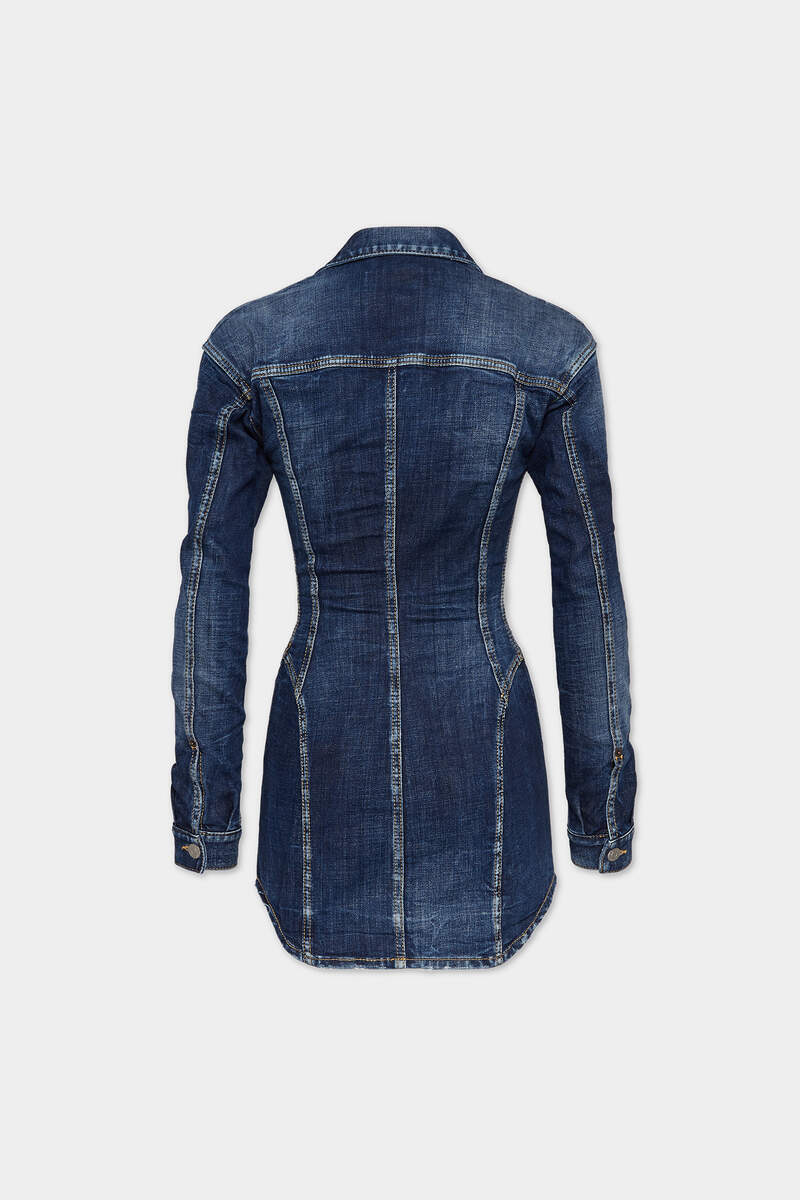 DSQUARED2｜DARK EASY WASH DENIM BUSTIER DRESS 女款丹寧洋裝