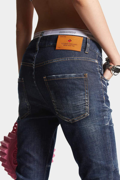 DARK CLEAN WASH COOL GIRL JEANS