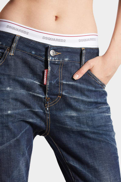 DARK CLEAN WASH COOL GIRL JEANS