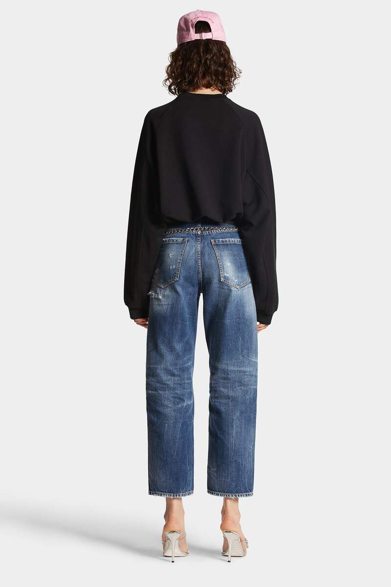 DSQUARED2｜DARK RIPPED WASH BOSTON JEANS 女款牛仔褲