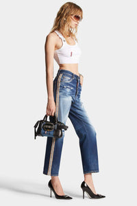 DSQUARED2｜MEDIUM RIPPED KNEE WASH BOSTON JEANS 女款牛仔褲