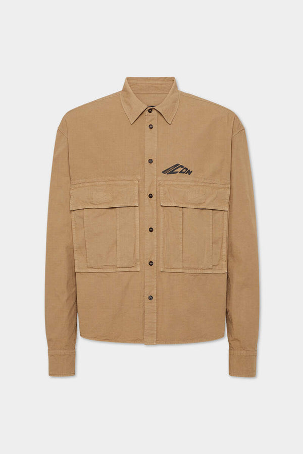 DSQUARED2 ICON NEW GENERATION RIPSTOP CROPPED SHIRT