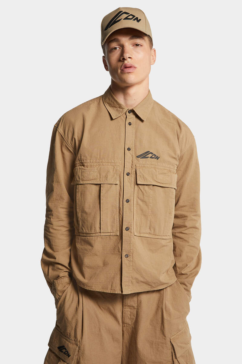 DSQUARED2｜ICON NEW GENERATION RIPSTOP CROPPED SHIRT 男款襯衫
