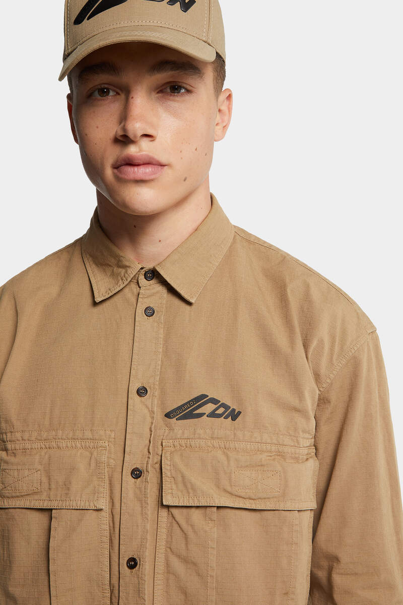DSQUARED2｜ICON NEW GENERATION RIPSTOP CROPPED SHIRT 男款襯衫