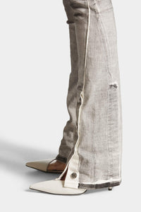 DSQUARED2｜ICON WHITE COAL WASH TRUMPET JEANS 女款牛仔褲
