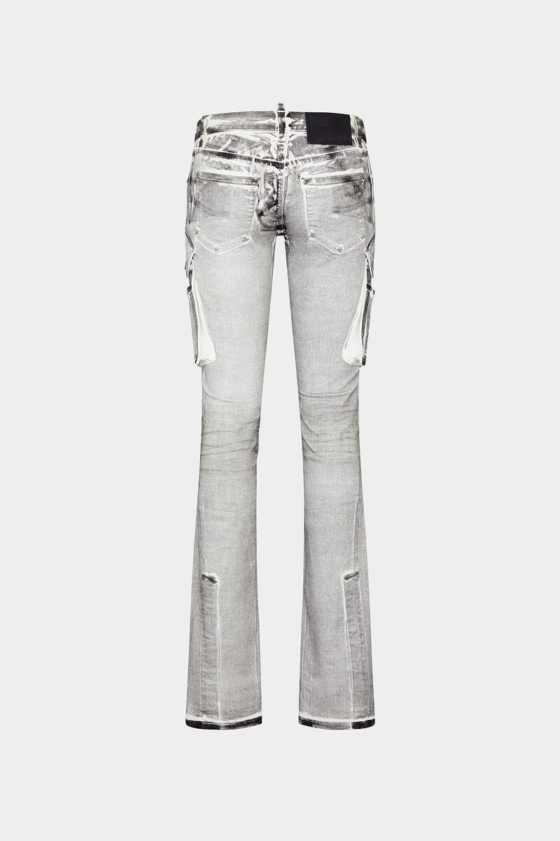 ICON WHITE COAL WASH TRUMPET JEANS