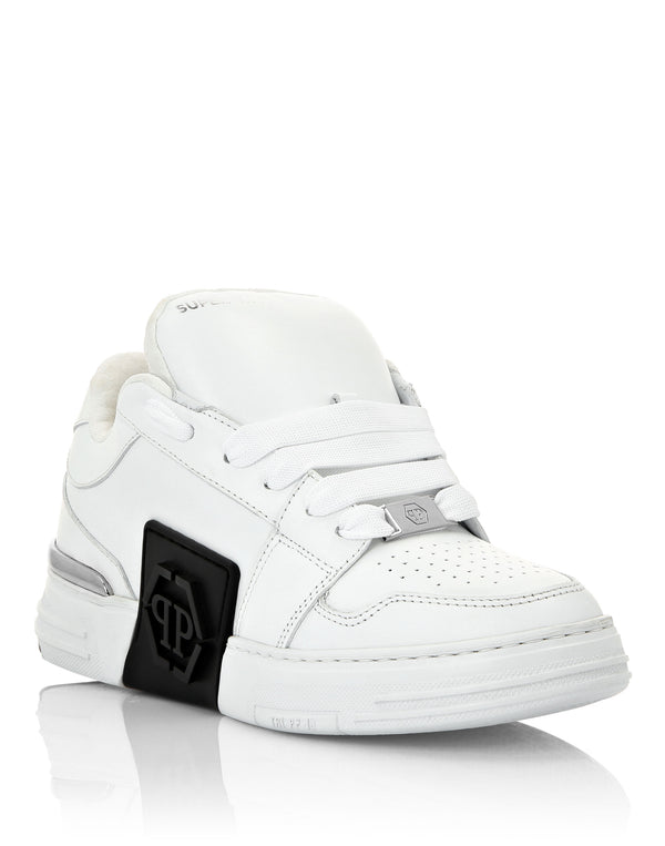 PHILIPP PLEIN Super Street Lo-Top Sneakers Hexagon white