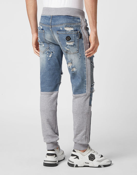 Denim Jogging Trousers Skull&Bones