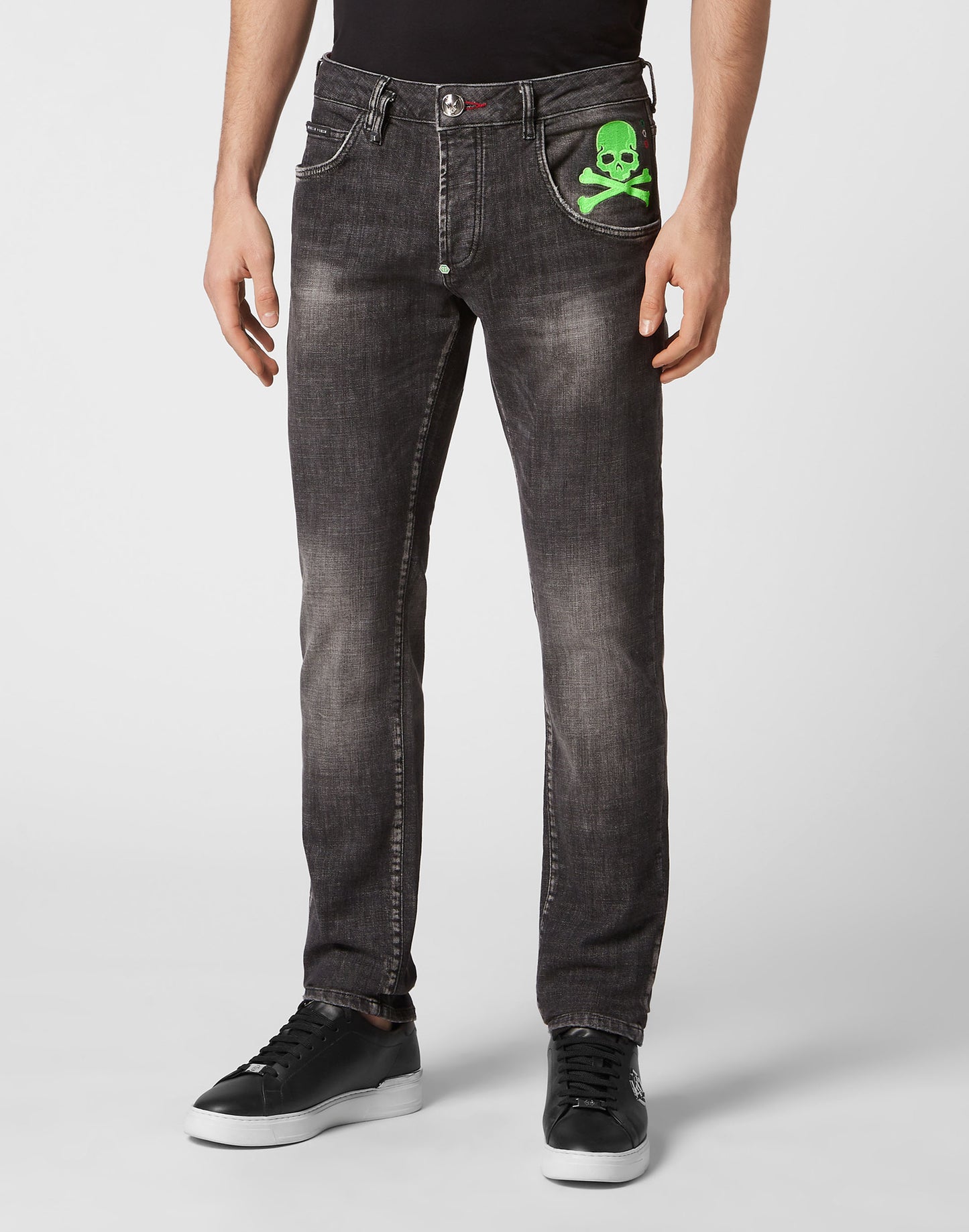 Denim Trousers Super Straight Cut Skull&Bones