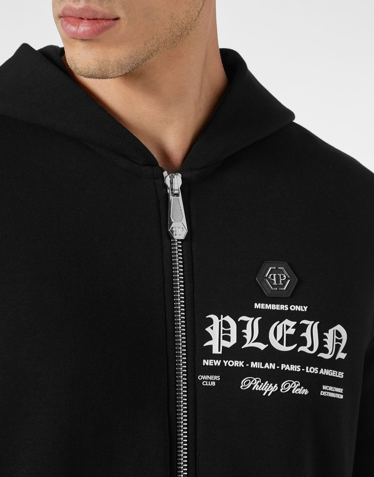 Philipp Plein｜Hoodie Sweatjacket Gothic Plein 男款連帽外套