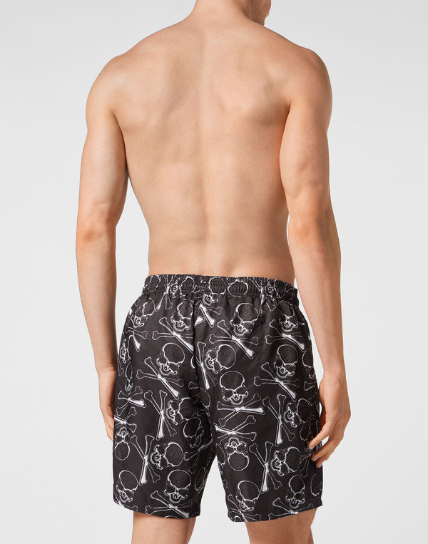 Philipp Plein｜Swim-Trunks Skull&Bones 男款泳褲