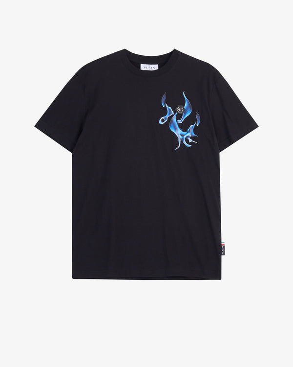PHILIPP PLEIN T-shirt Round Neck SS Flame Logos