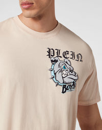 Philipp Plein｜T-Shirt Round Neck SS Bulldogs 男款T恤