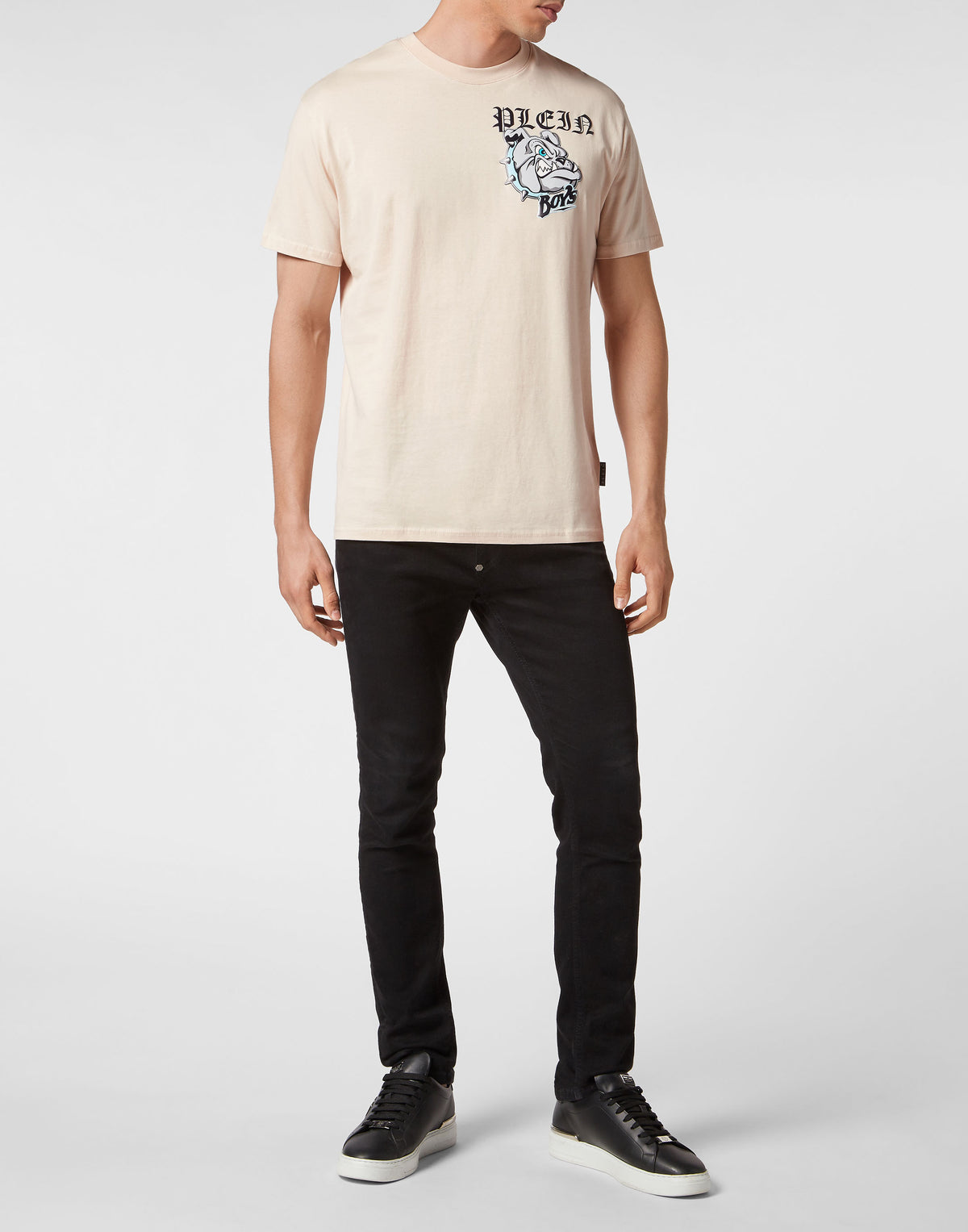 Philipp Plein｜T-Shirt Round Neck SS Bulldogs 男款T恤