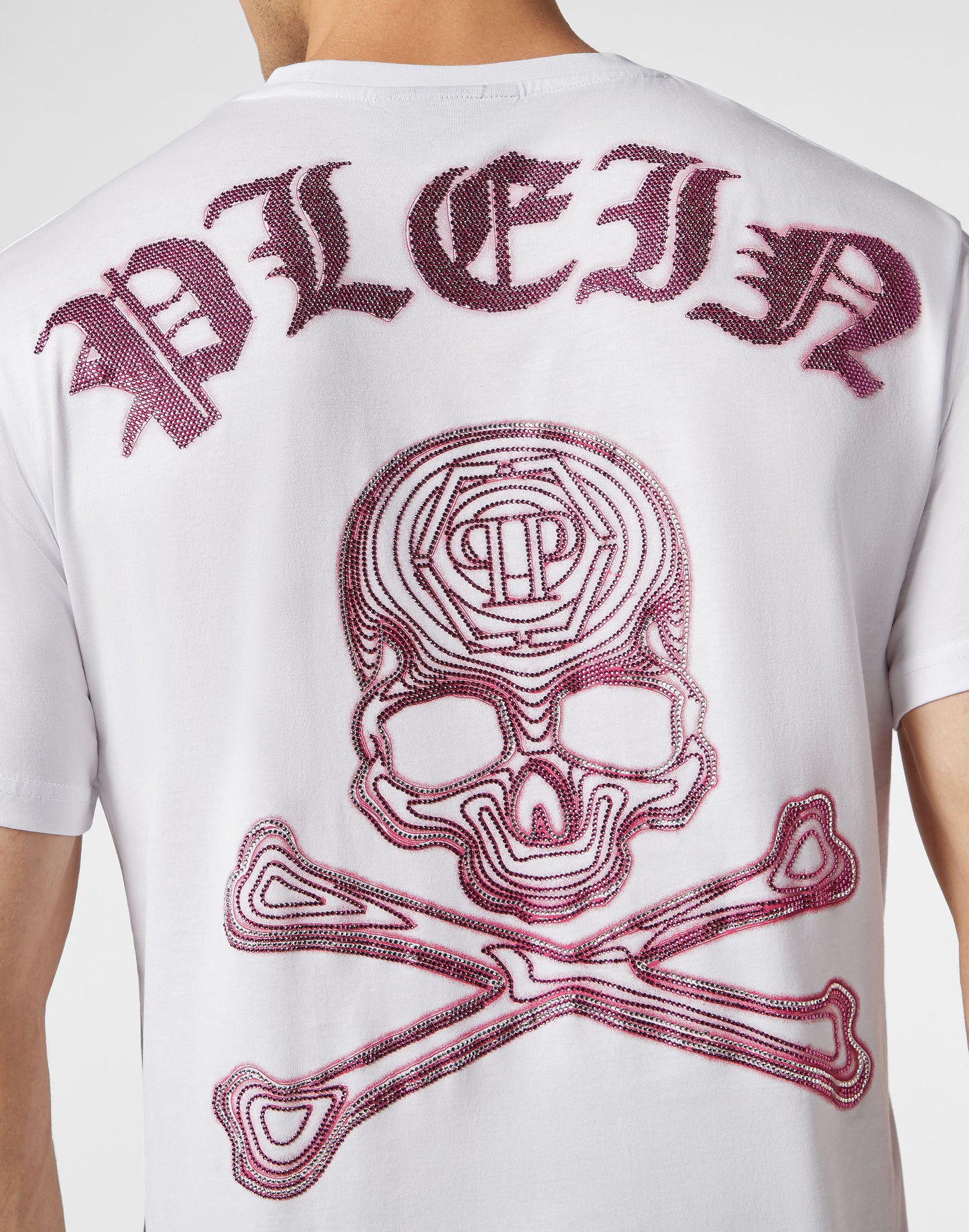 T-shirt Round Neck SS with Crystals Skull&Bones