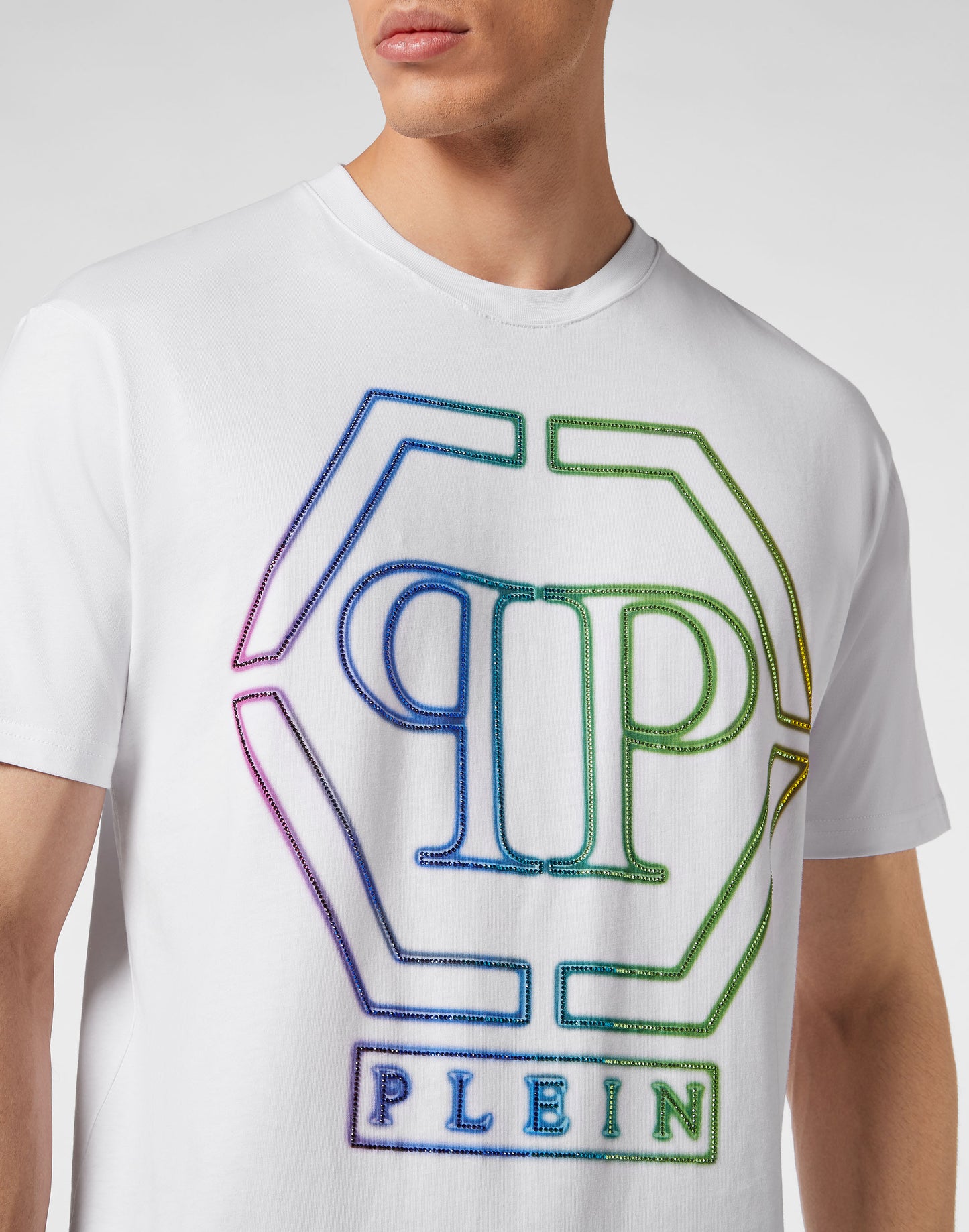 Embroidered T-Shirt Round Neck SS Hexagon