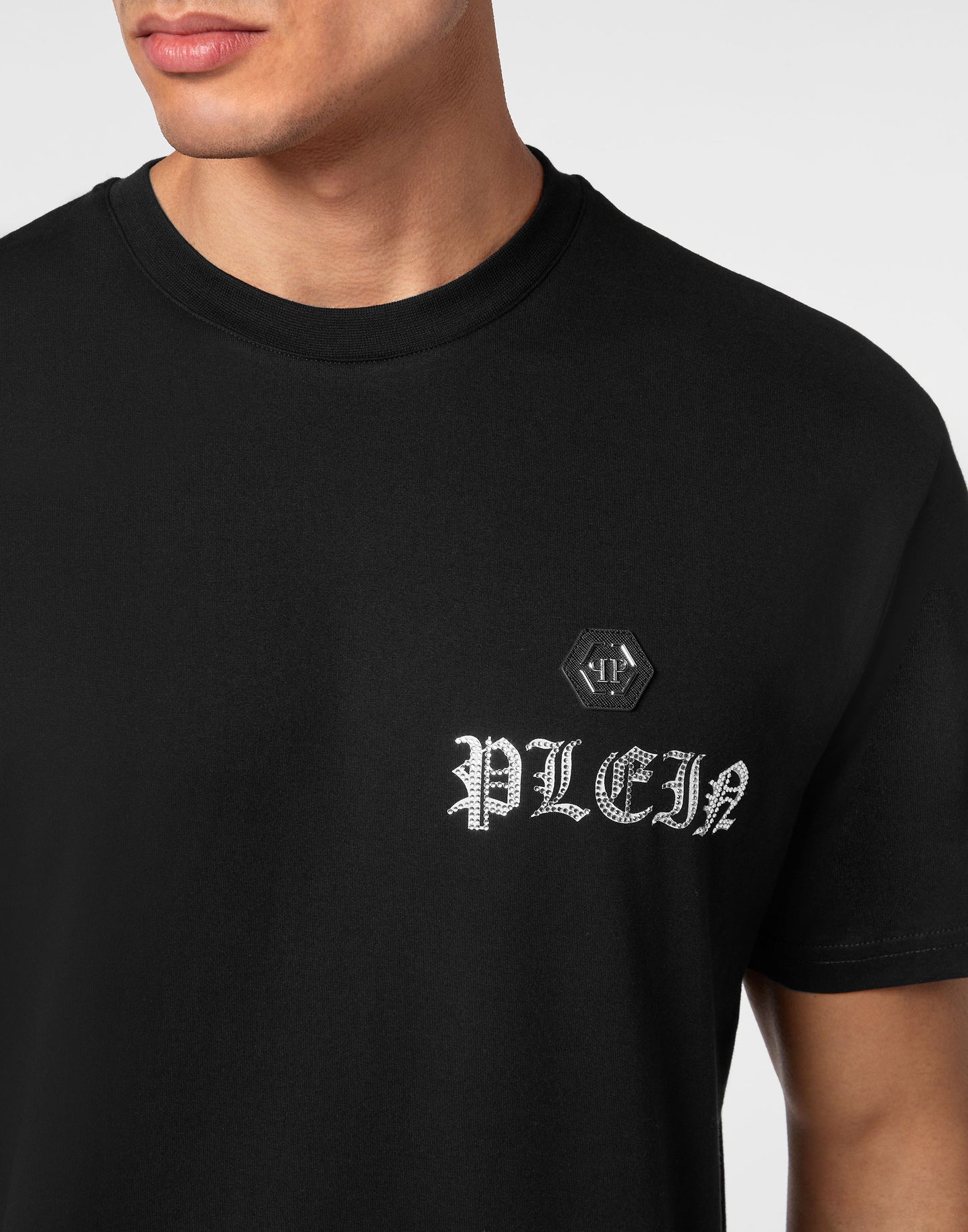 T-shirt Round Neck SS with Crystals Skull&Bones