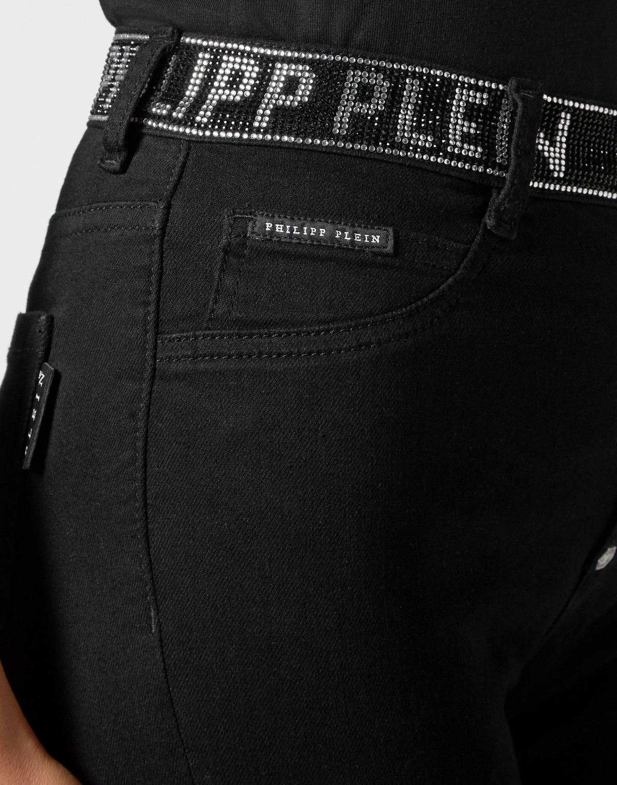 Philipp Plein｜High Waist Jeggings Crystal 女款彈力牛仔褲
