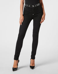 Philipp Plein｜High Waist Jeggings Crystal 女款彈力牛仔褲