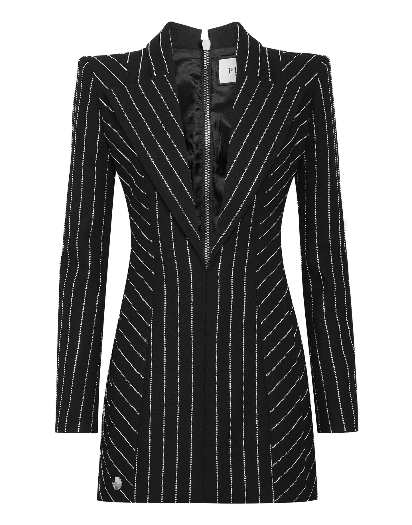 Cady Superfitted Dress Crystal Pinstripe