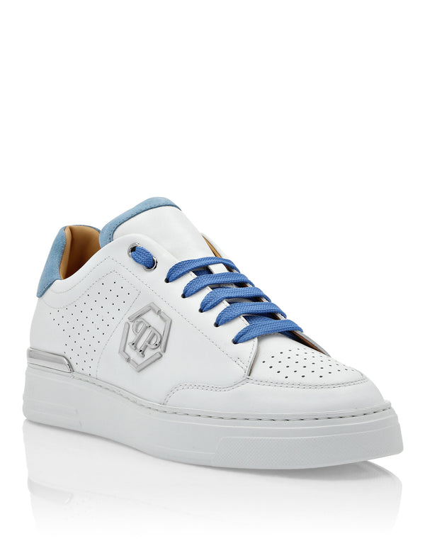 PHILIPP PLEIN Mix Leather Lo-Top Sneakers