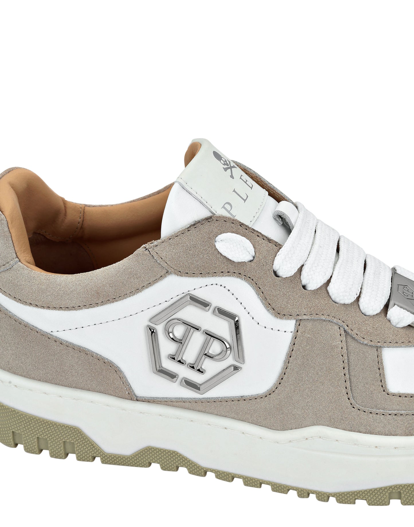 Mix Leather Lo-Top Sneakers