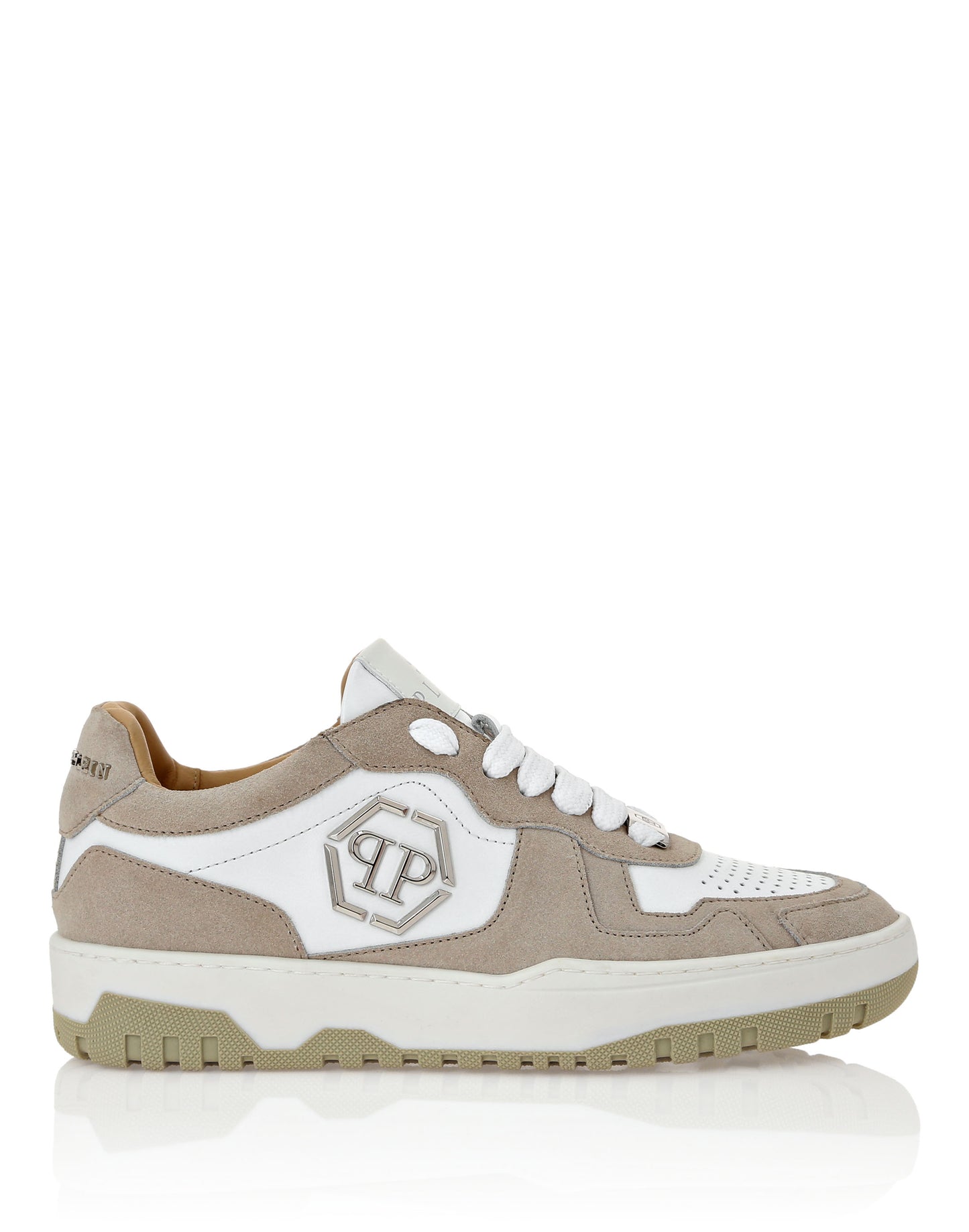 Mix Leather Lo-Top Sneakers