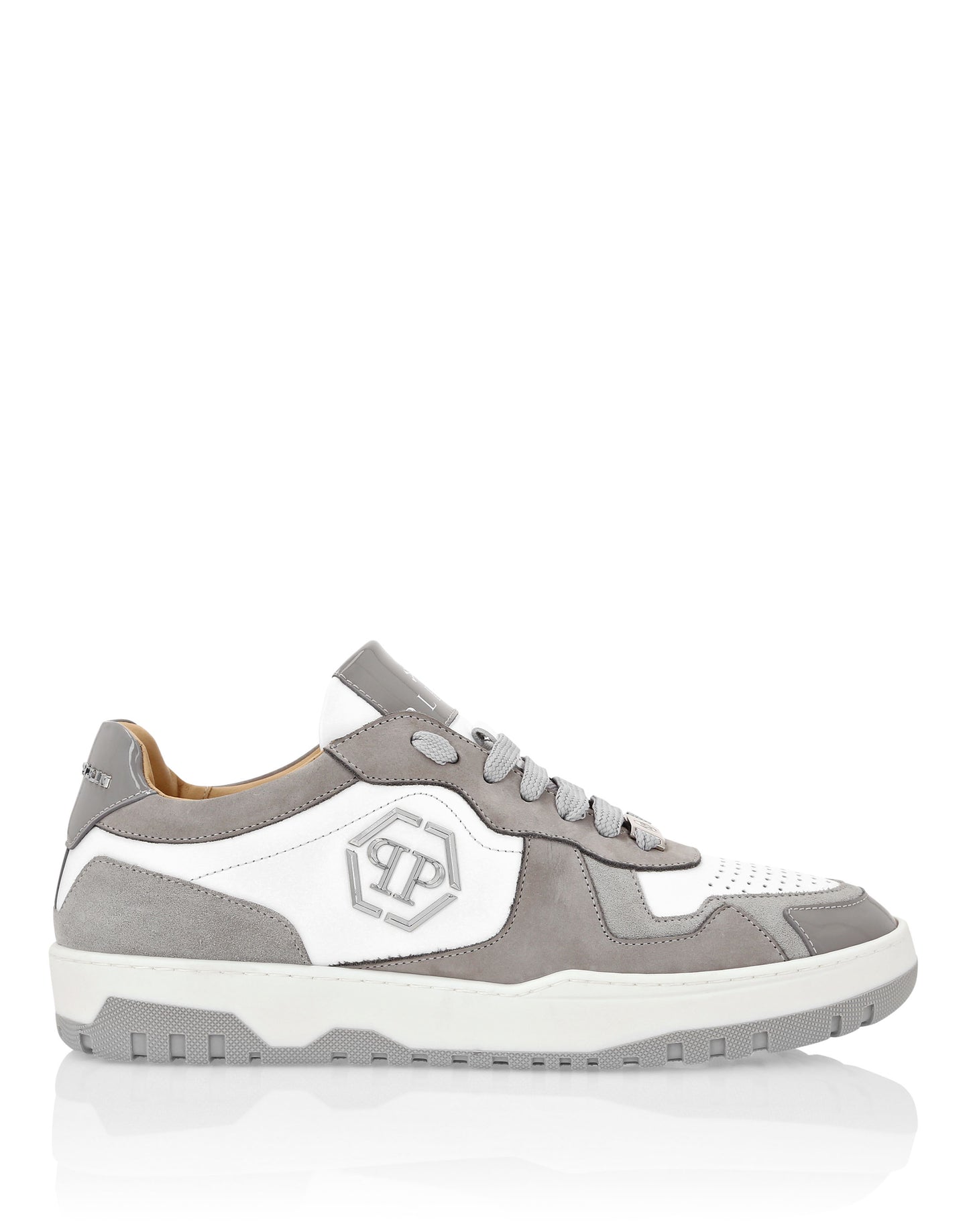 Mix Leather Lo-Top Sneakers