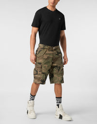 Philipp Plein｜Denim Cargo Shorts Studs 男款牛仔短褲
