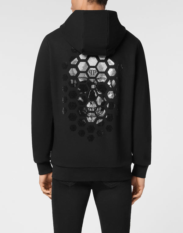 Philipp Plein｜Hoodie Sweatjacket LS Strass Skull 男款連帽外套