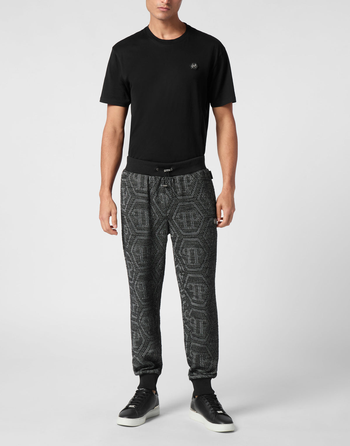 Philipp Plein｜Jacquard Jogging Pants Monogram 男款長褲