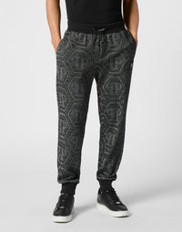 Philipp Plein｜Jacquard Jogging Pants Monogram 男款長褲