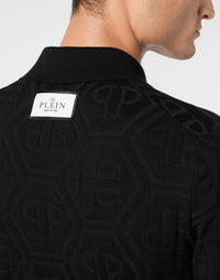 Philipp Plein｜Jacquard Silk Wool Pullover Polo-Neck SS Monogram 男款Polo衫