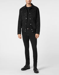 Philipp Plein Wool Bomber Monogram 男款穿搭示範 189cm 52號