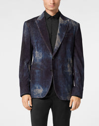 Philipp Plein｜Bleached Velvet Blazer Gigolò Fit 男款西裝外套