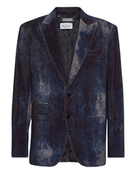 PHILIPP PLEIN Bleached Velvet Blazer Gigolò Fit
