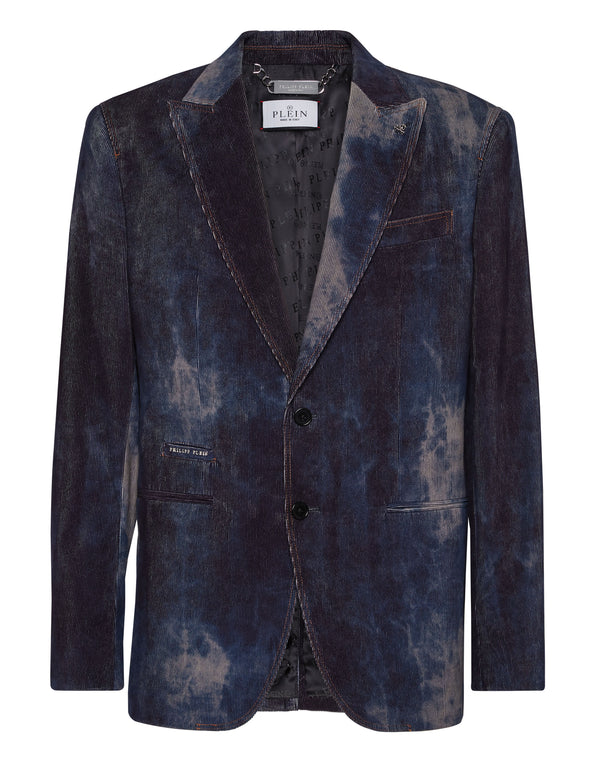PHILIPP PLEIN Bleached Velvet Blazer Gigolò Fit