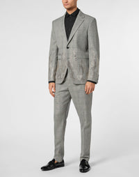 Philipp Plein English Check Blazer Strass Flame 男款穿搭示範 189cm 52號