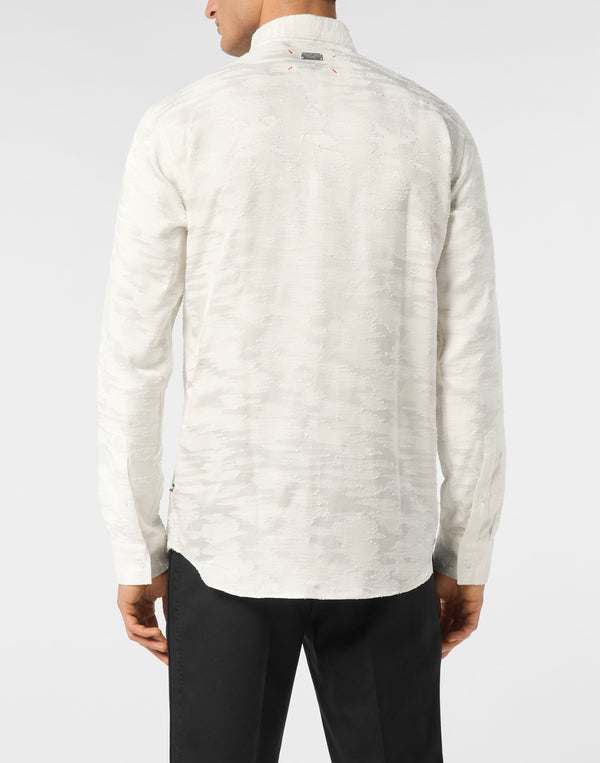 Philipp Plein｜Shirt Sugar Daddy Cut LS Skull&Bones 男款襯衫