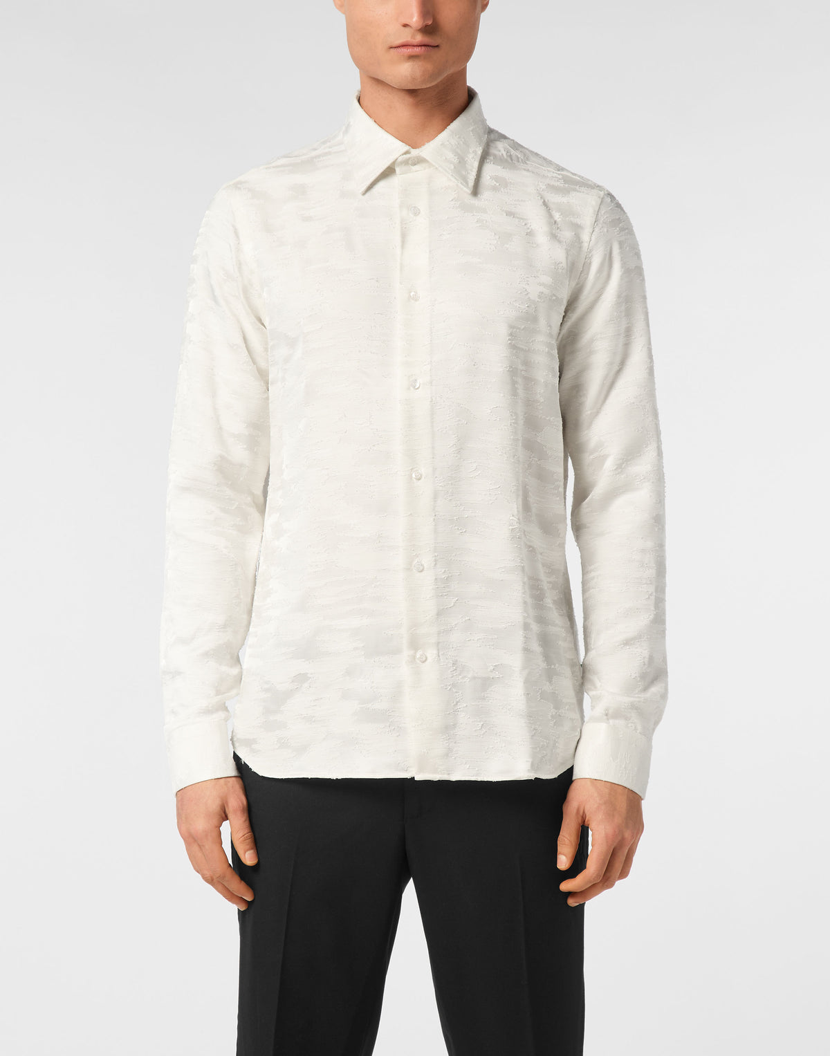 Philipp Plein｜Shirt Sugar Daddy Cut LS Skull&Bones 男款襯衫